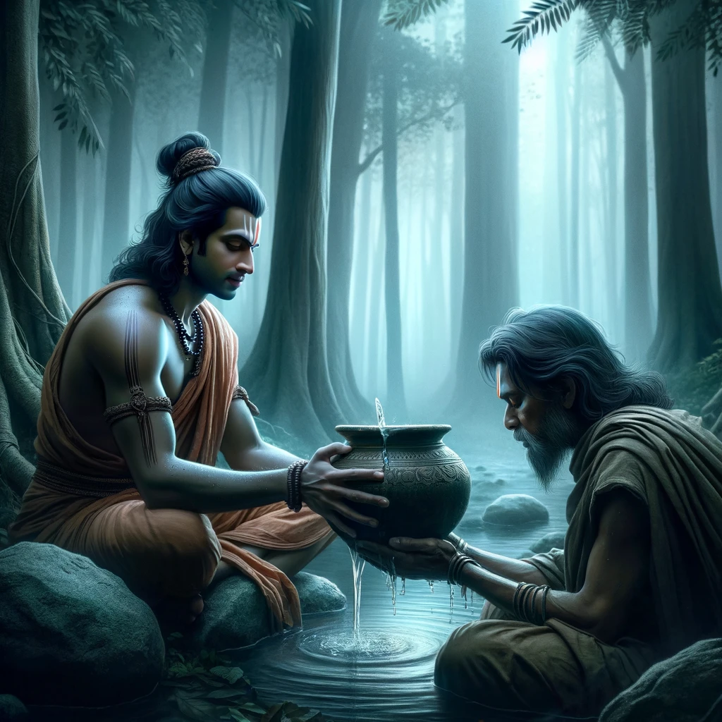 Rama Offers Water to His Deceased Father